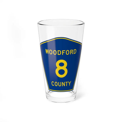 Woodford County 8 (Illinois) (Road Sign) Pint Glss 16oz 16oz - Go Mug Yourself