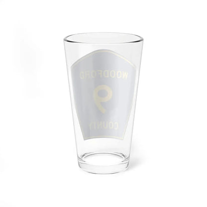Woodford County 9 (Illinois) (Road Sign) Pint Glass 16oz - Go Mug Yourself