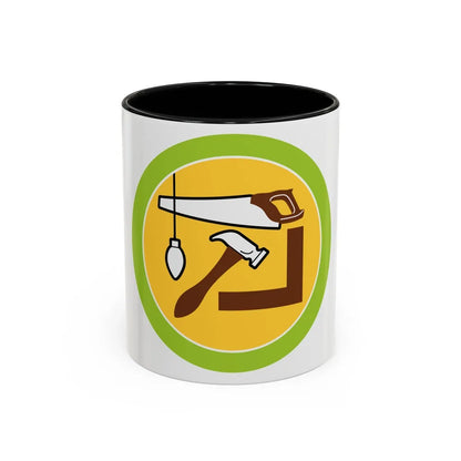 Woodwork (Boy Scout Merit Badge) Accent Coffee Mug-11oz-Black-Go Mug Yourself