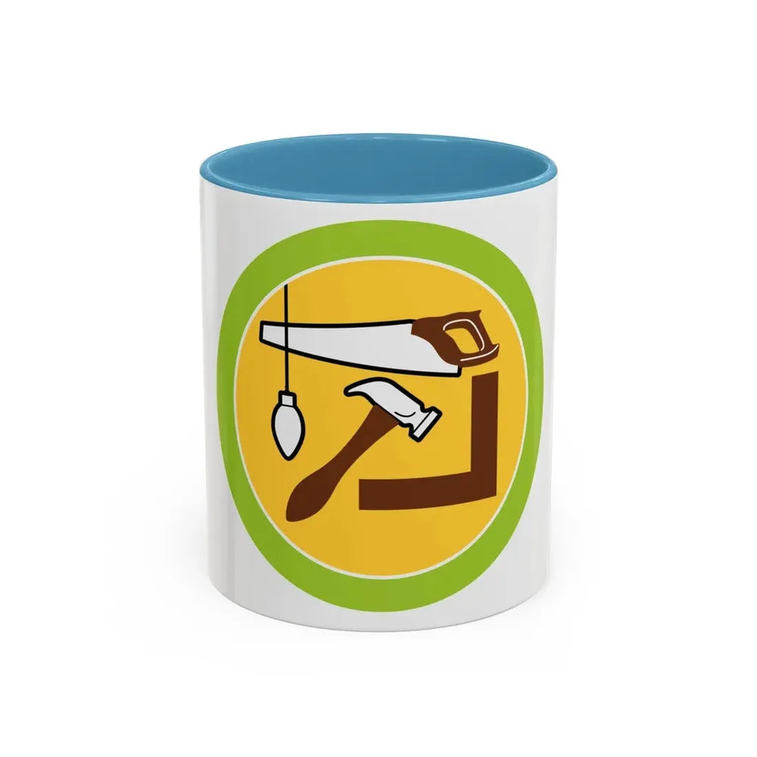 Woodwork (Boy Scout Merit Badge) Accent Coffee Mug 11oz Light Blue - Go Mug Yourself