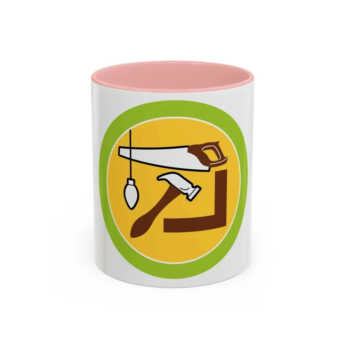 Woodwork (Boy Scout Merit Badge) Accent Coffee Mug 11oz Pink - Go Mug Yourself