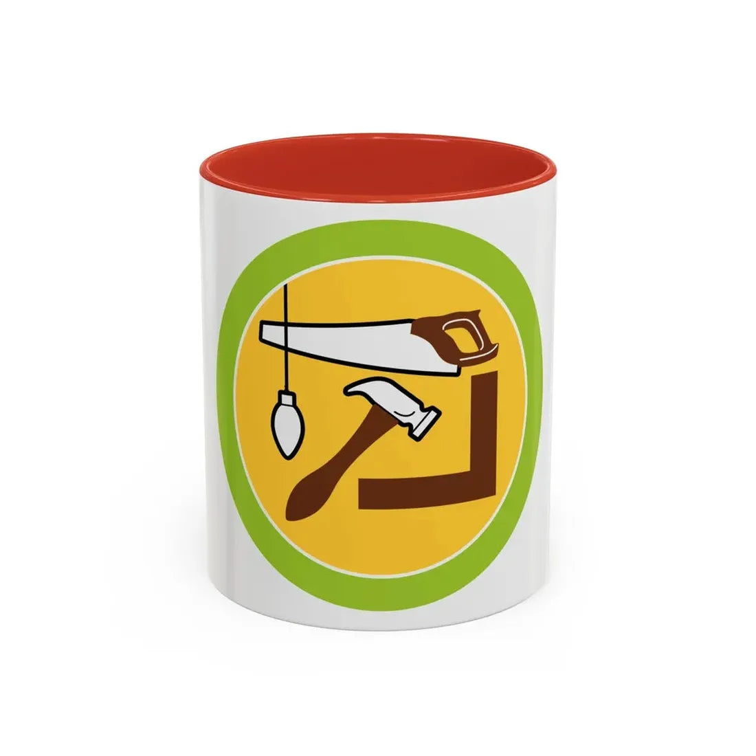 Woodwork (Boy Scout Merit Badge) Accent Coffee Mug 11oz Red - Go Mug Yourself