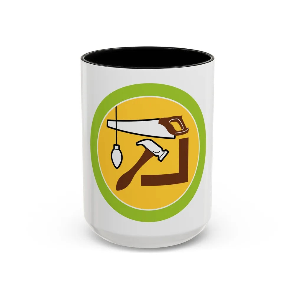 Woodwork (Boy Scout Merit Badge) Accent Coffee Mug-15oz-Black-Go Mug Yourself