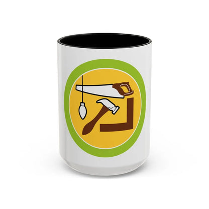 Woodwork (Boy Scout Merit Badge) Accent Coffee Mug-15oz-Black-Go Mug Yourself