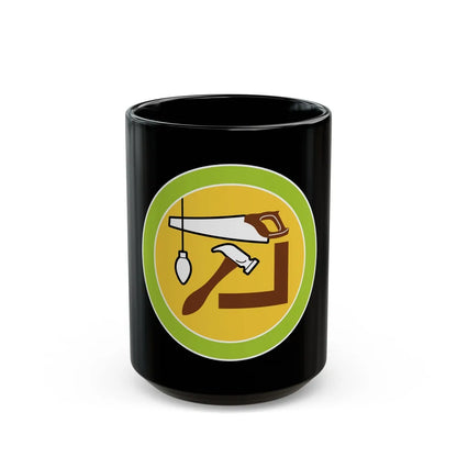 Woodwork (Boy Scout Merit Badge) Black Coffee Mug-15oz-Go Mug Yourself