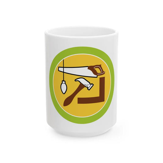 Woodwork (Boy Scout Merit Badge) White Coffee Mug-15oz-Go Mug Yourself