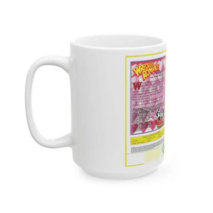 WOODY WOODPECKER WRECKLESS ROMANCES (VHS COVER) - White Coffee Mug - Go Mug Yourself