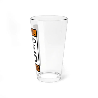 WORK ZONE SPEED LIMIT MUTCD-AK R2-100 (Alaska) (Road Sign) Pint Glass 16oz - Go Mug Yourself