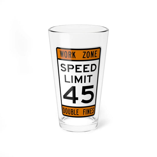 WORK ZONE SPEED LIMIT MUTCD-AK R2-100 (Alaska) (Road Sign) Pint Glss 16oz 16oz - Go Mug Yourself