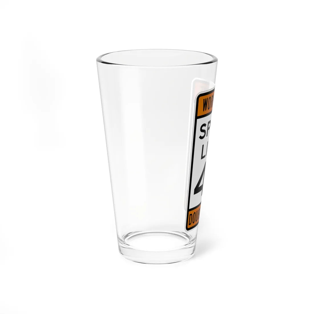 WORK ZONE SPEED LIMIT MUTCD-AK R2-100 (Alaska) (Road Sign) Pint Glss 16oz - Go Mug Yourself