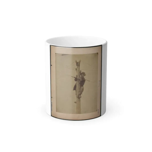 Worker Repairing Telegraph Line (U.S. Civil War) Color Changing Coffee Mug 11oz Default Title 11oz - Go Mug Yourself