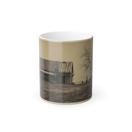 Workers Constructing a Wood Building (U.S. Civil War) Color Changing Coffee Mug 11oz-11oz-Go Mug Yourself