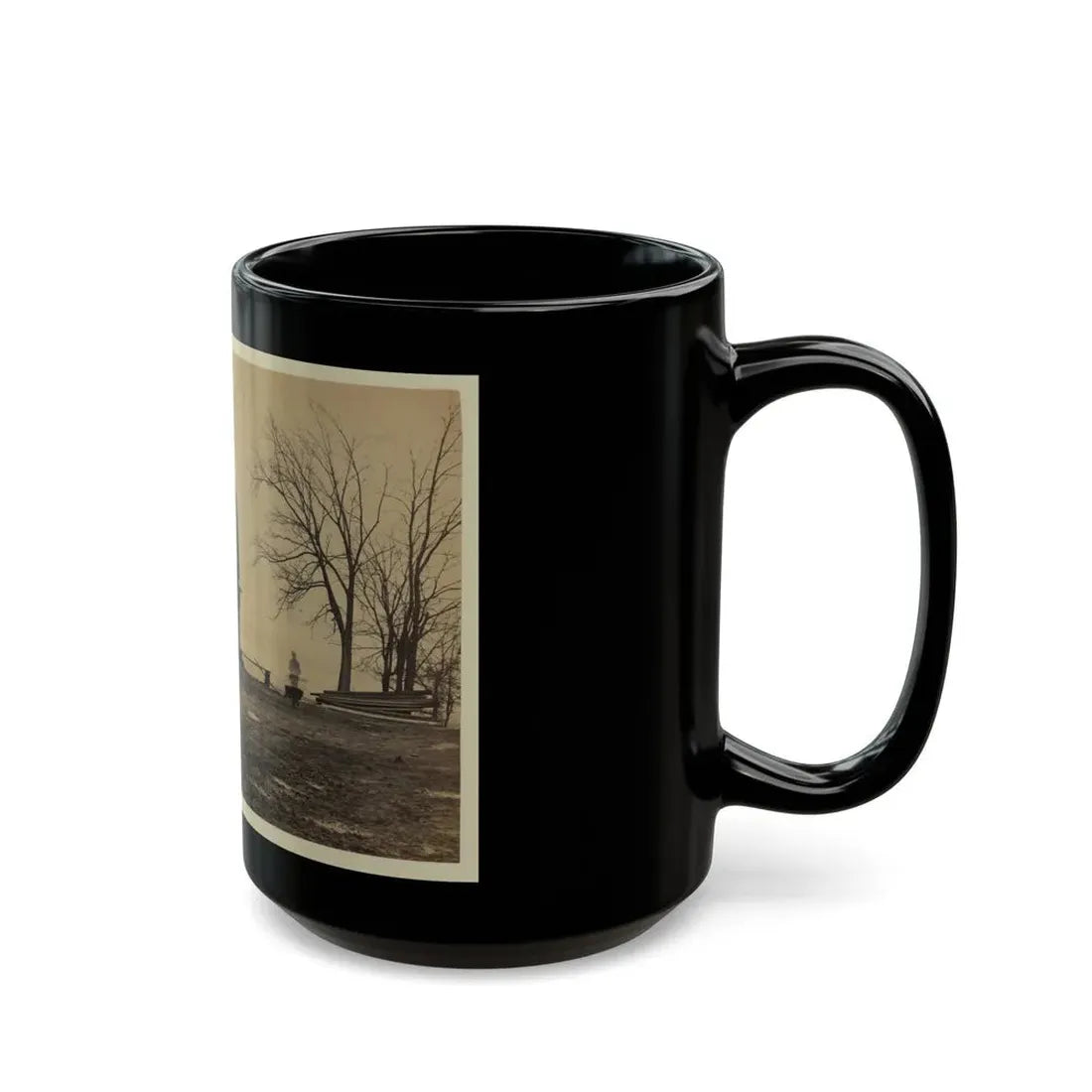 Workers Constructing A Wood Building (U.S. Civil War) Black Coffee Mug - Go Mug Yourself