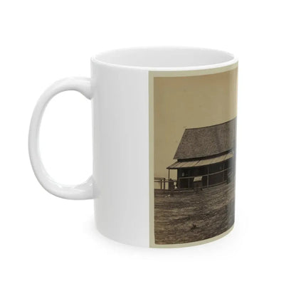 Workers Constructing A Wood Building (U.S. Civil War) White Coffee Mug - Go Mug Yourself