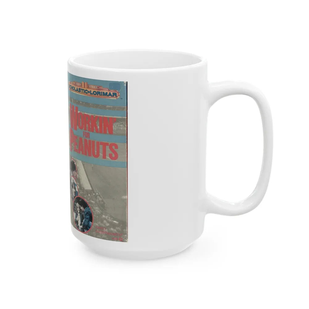 WORKIN FOR PEANUTS SCHOLASTIC LORIMAR (VHS COVER) - White Coffee Mug-Go Mug Yourself