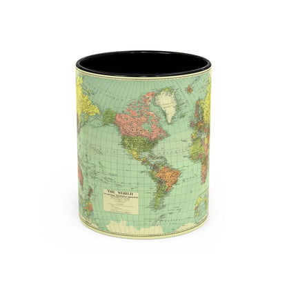 World Map (1932) (Map) Accent Coffee Mug 11oz Black - Go Mug Yourself