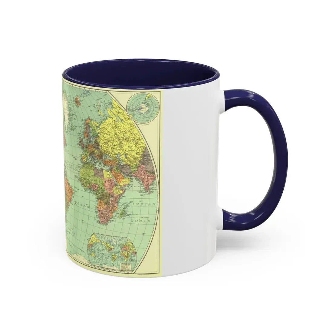 World Map (1932) (Map) Accent Coffee Mug - Go Mug Yourself