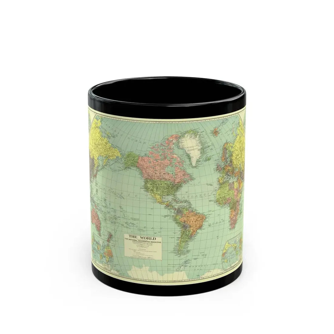 World Map (1932) (Map) Black Coffee Mug 11oz - Go Mug Yourself