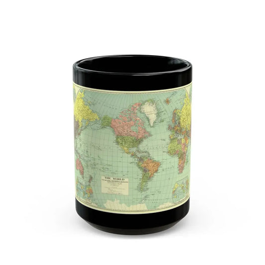 World Map (1932) (Map) Black Coffee Mug 15oz - Go Mug Yourself