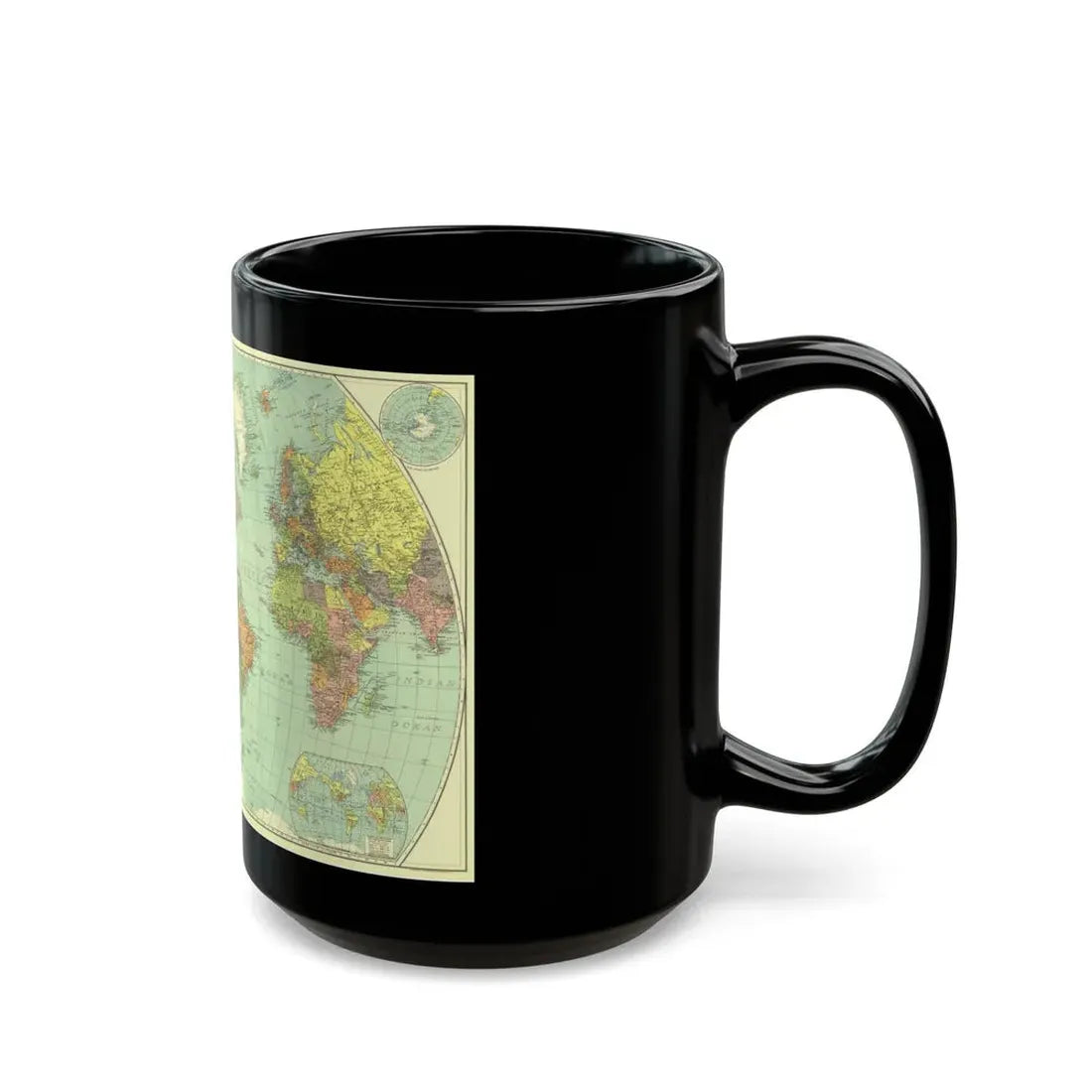 World Map (1932) (Map) Black Coffee Mug - Go Mug Yourself