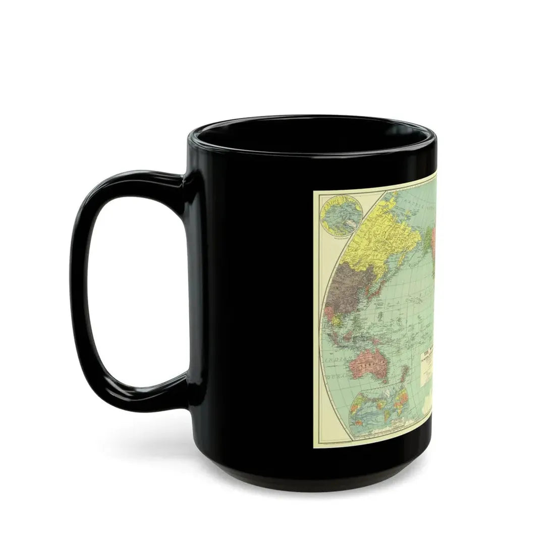 World Map (1932) (Map) Black Coffee Mug - Go Mug Yourself