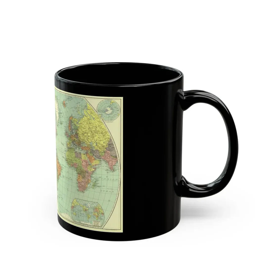 World Map (1932) (Map) Black Coffee Mug - Go Mug Yourself