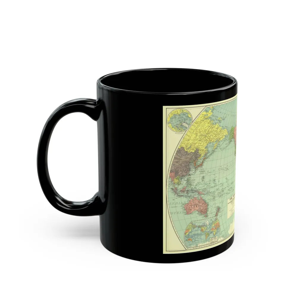 World Map (1932) (Map) Black Coffee Mug-Go Mug Yourself