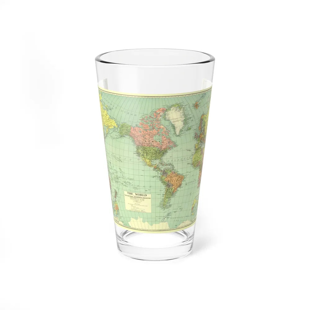 World Map (1932) (Map) Pint Glass 16oz-16oz-Go Mug Yourself