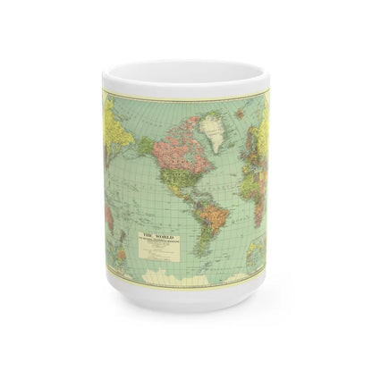 World Map (1932) (Map) White Coffee Mug-15oz-Go Mug Yourself