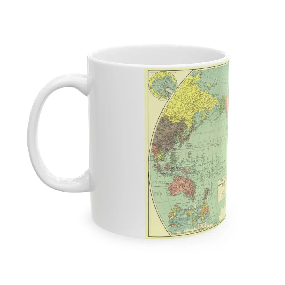 World Map (1932) (Map) White Coffee Mug-Go Mug Yourself