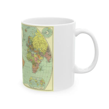 World Map (1932) (Map) White Coffee Mug-Go Mug Yourself