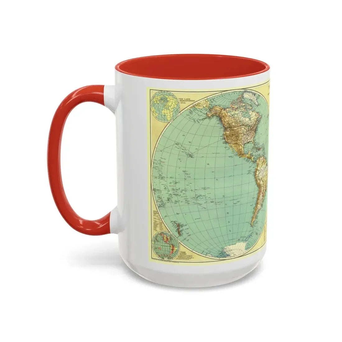 World Map (1935) (Map) Accent Coffee Mug - Go Mug Yourself