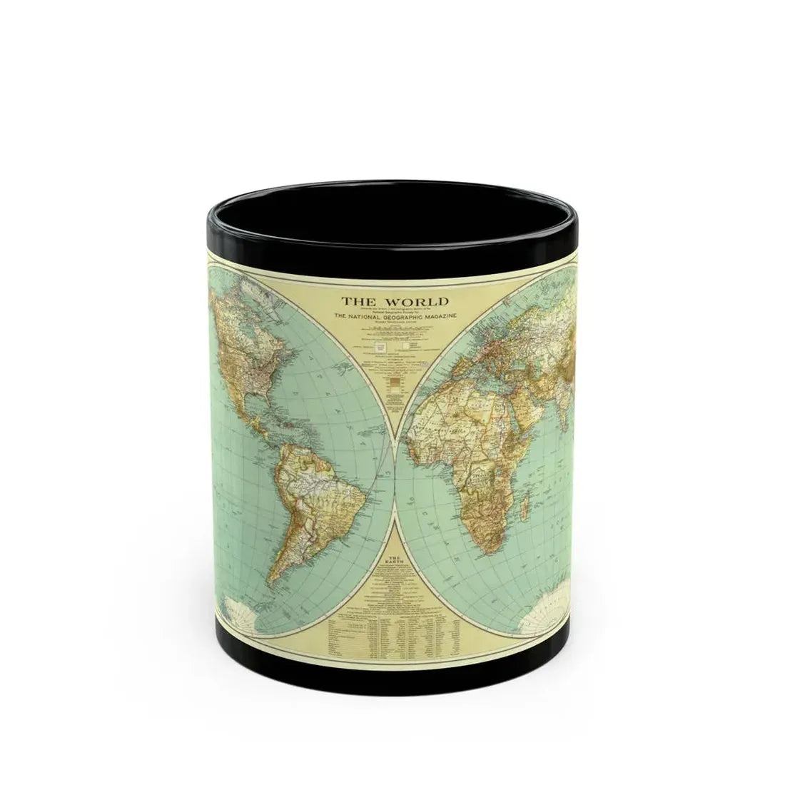 World Map (1935) (Map) Black Coffee Mug 11oz - Go Mug Yourself