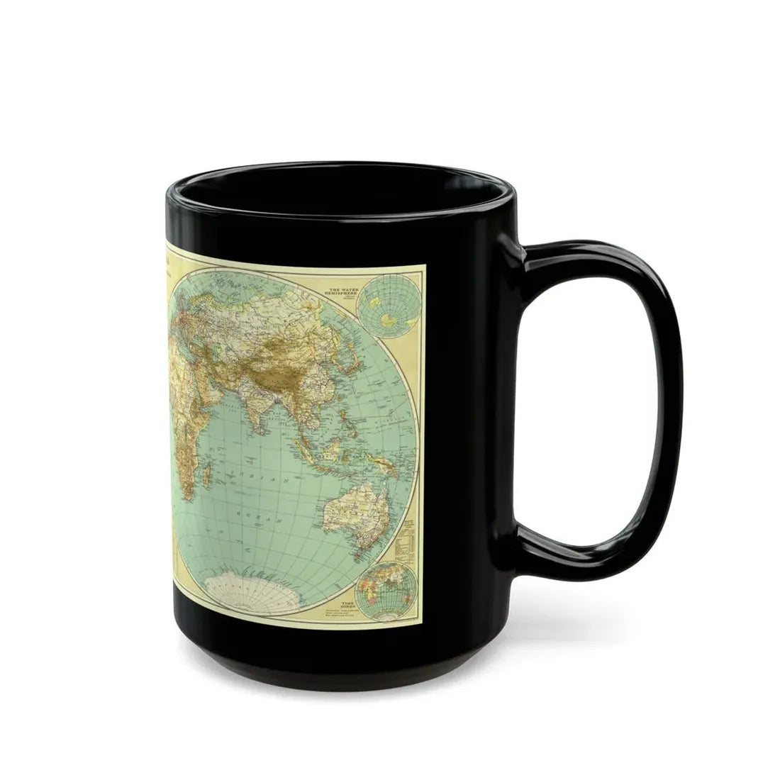 World Map (1935) (Map) Black Coffee Mug - Go Mug Yourself