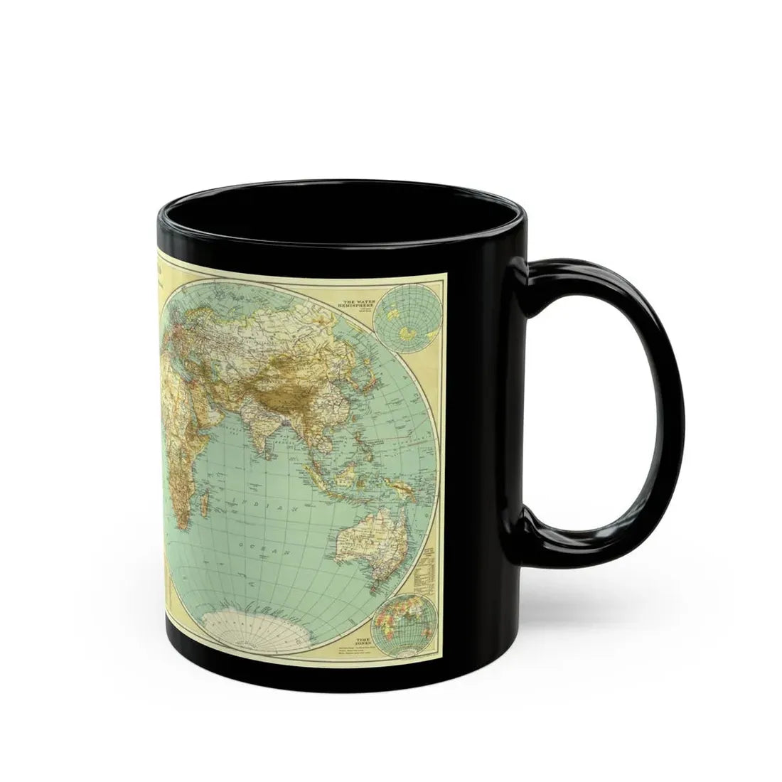 World Map (1935) (Map) Black Coffee Mug - Go Mug Yourself