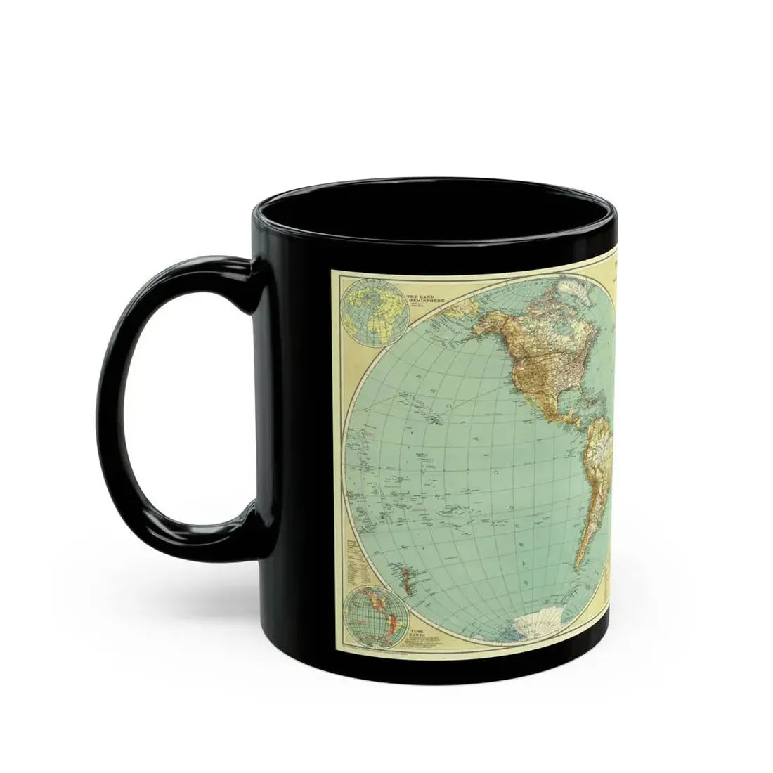 World Map (1935) (Map) Black Coffee Mug - Go Mug Yourself