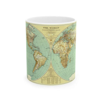 World Map (1935) (Map) White Coffee Mug-11oz-Go Mug Yourself