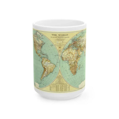 World Map (1935) (Map) White Coffee Mug 15oz - Go Mug Yourself