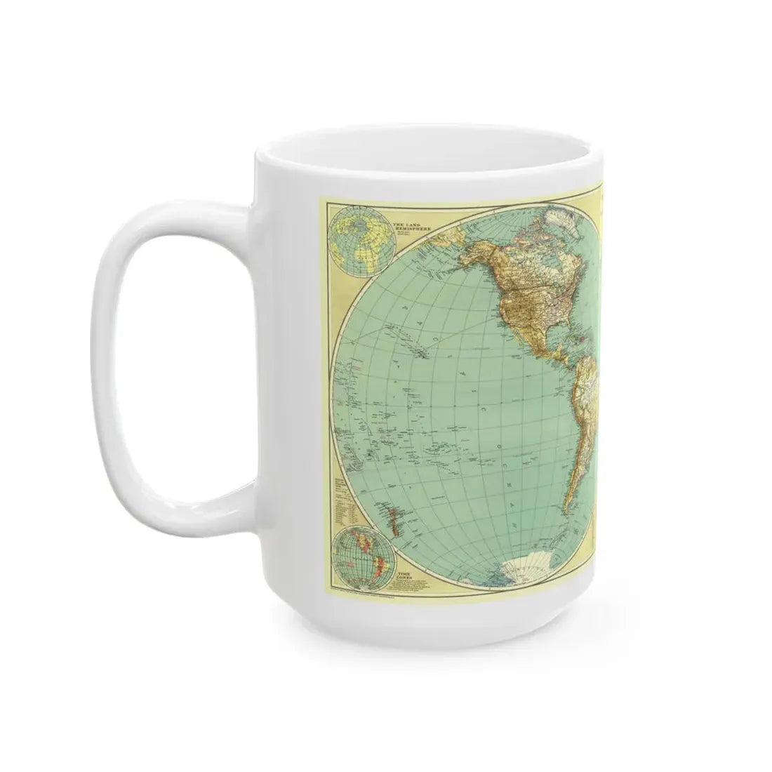 World Map (1935) (Map) White Coffee Mug - Go Mug Yourself