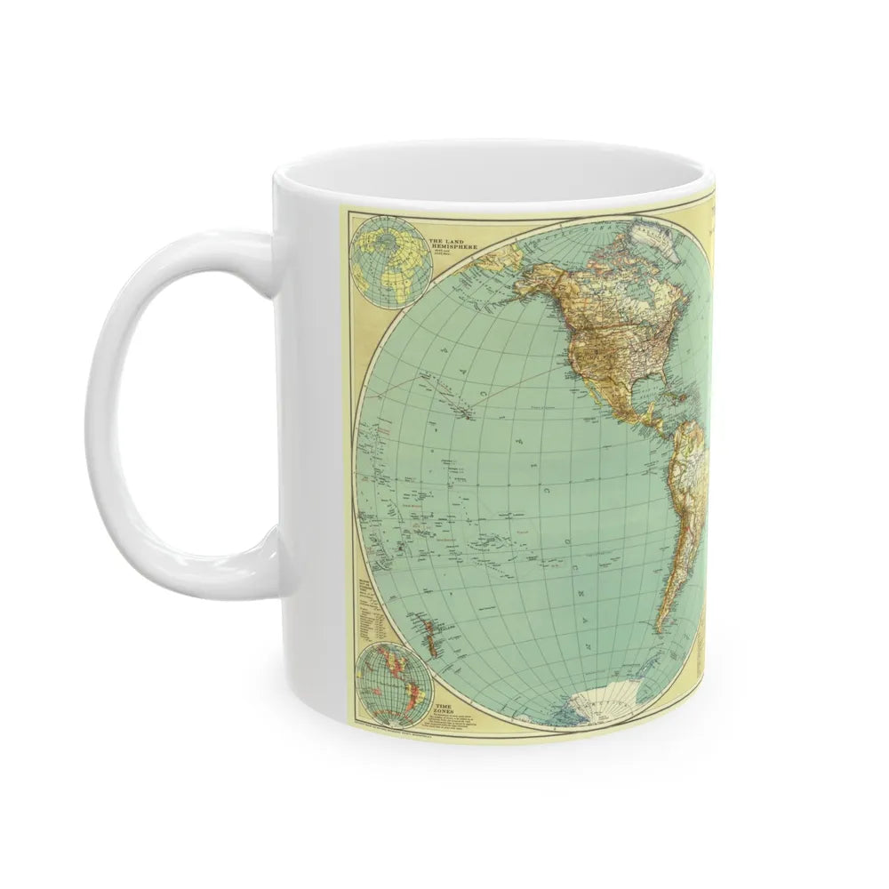 World Map (1935) (Map) White Coffee Mug-Go Mug Yourself