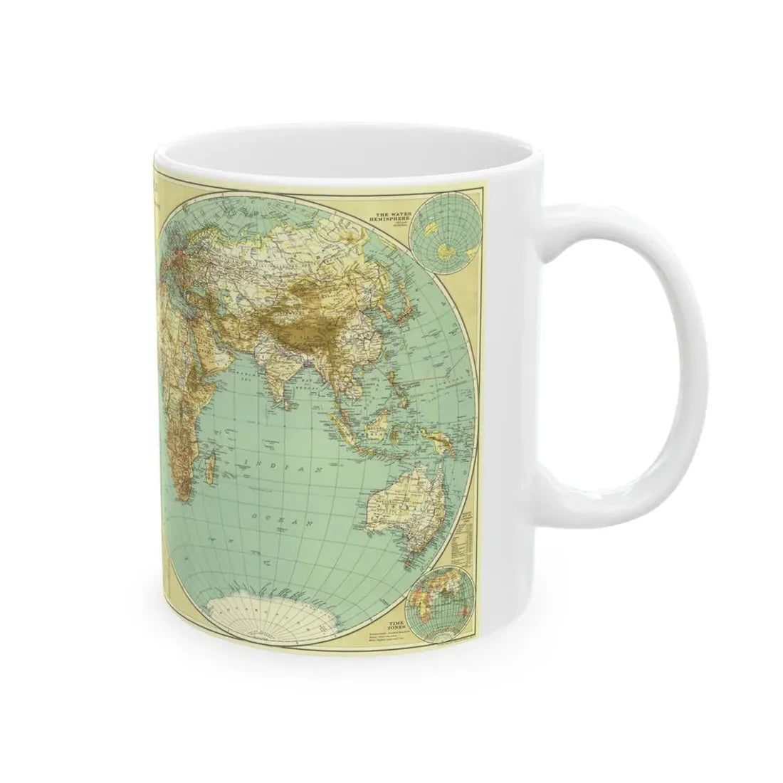 World Map (1935) (Map) White Coffee Mug - Go Mug Yourself