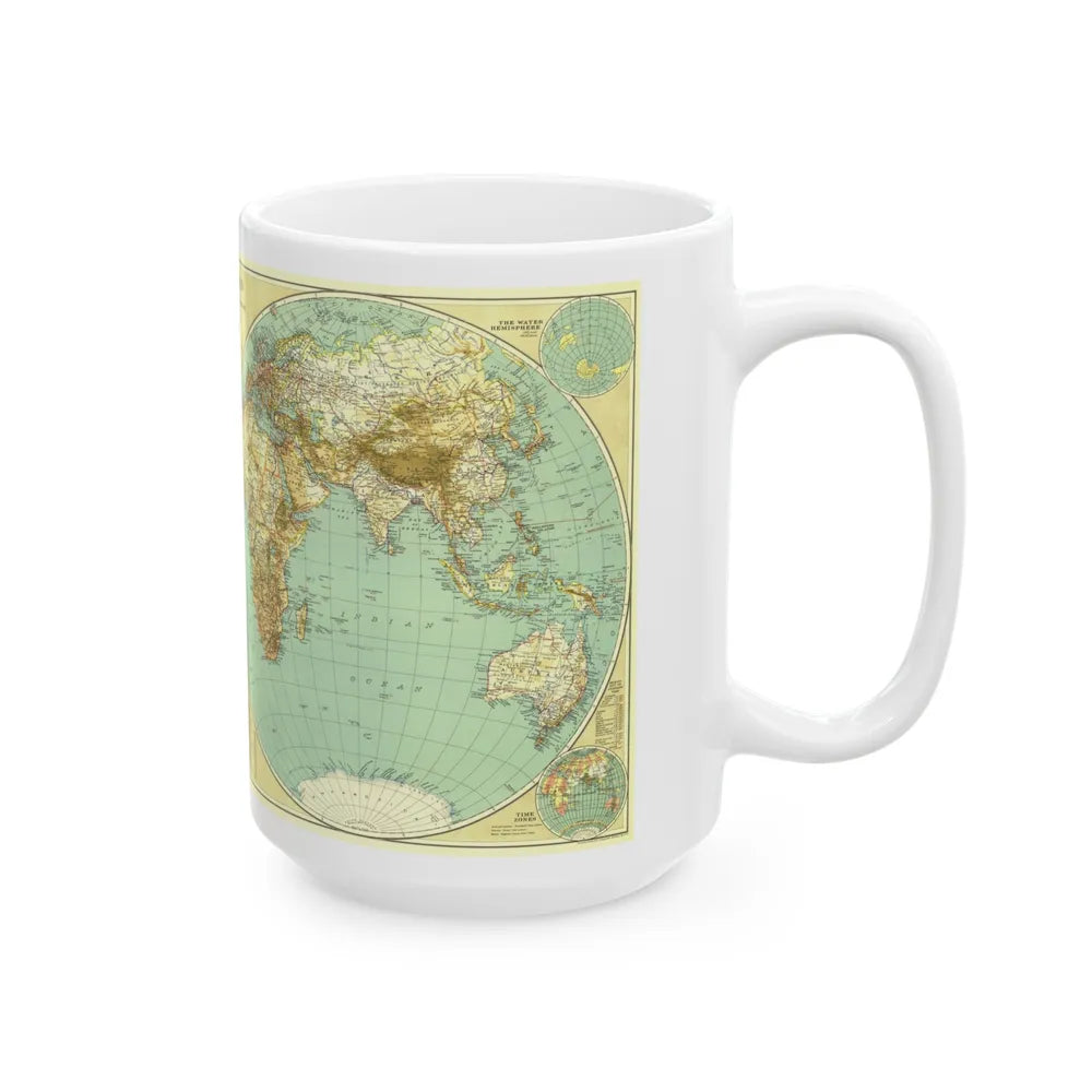 World Map (1935) (Map) White Coffee Mug-Go Mug Yourself