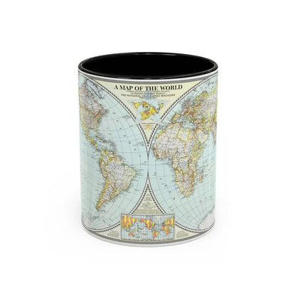 World Map (1941) (Map) Accent Coffee Mug 11oz Black - Go Mug Yourself