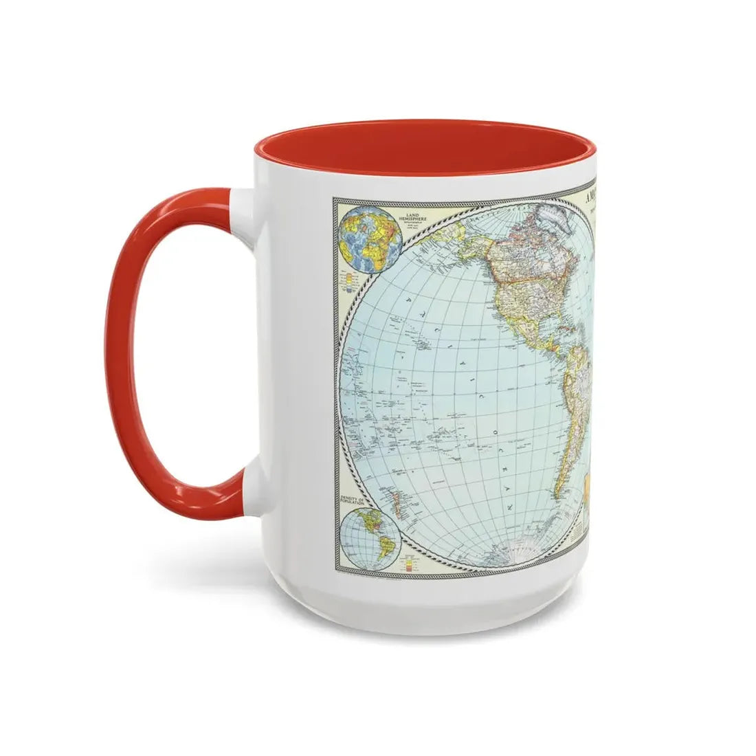 World Map (1941) (Map) Accent Coffee Mug - Go Mug Yourself