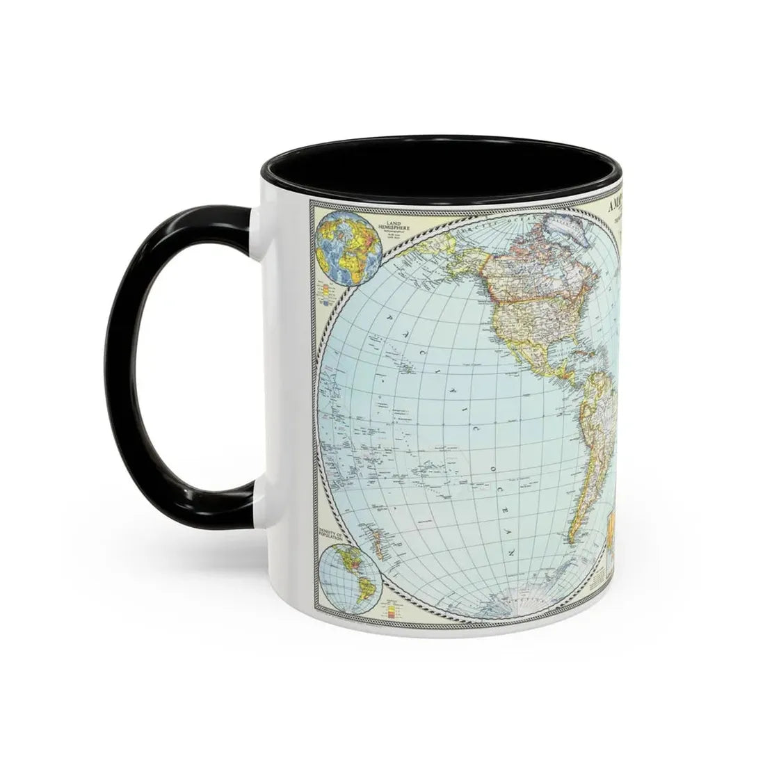 World Map (1941) (Map) Accent Coffee Mug - Go Mug Yourself