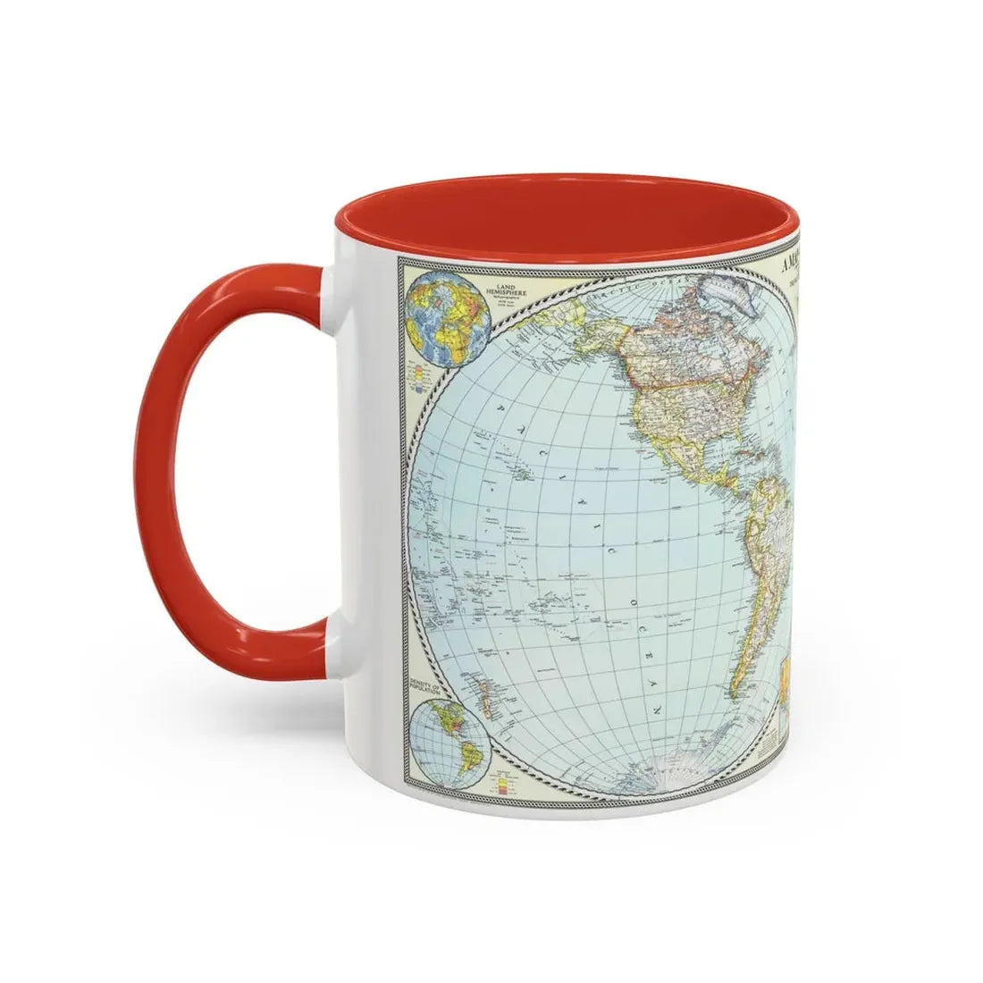 World Map (1941) (Map) Accent Coffee Mug - Go Mug Yourself