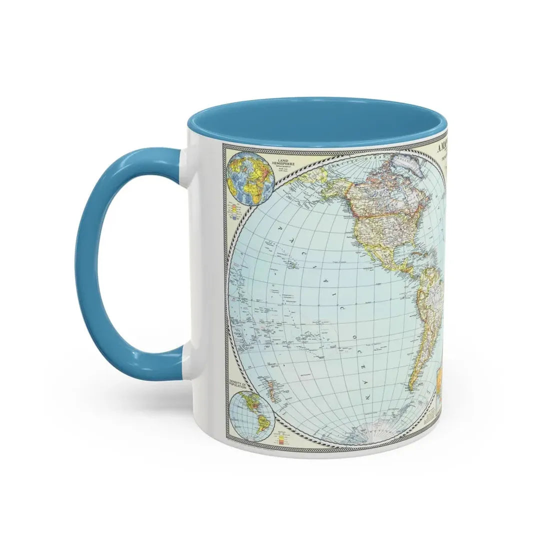 World Map (1941) (Map) Accent Coffee Mug - Go Mug Yourself