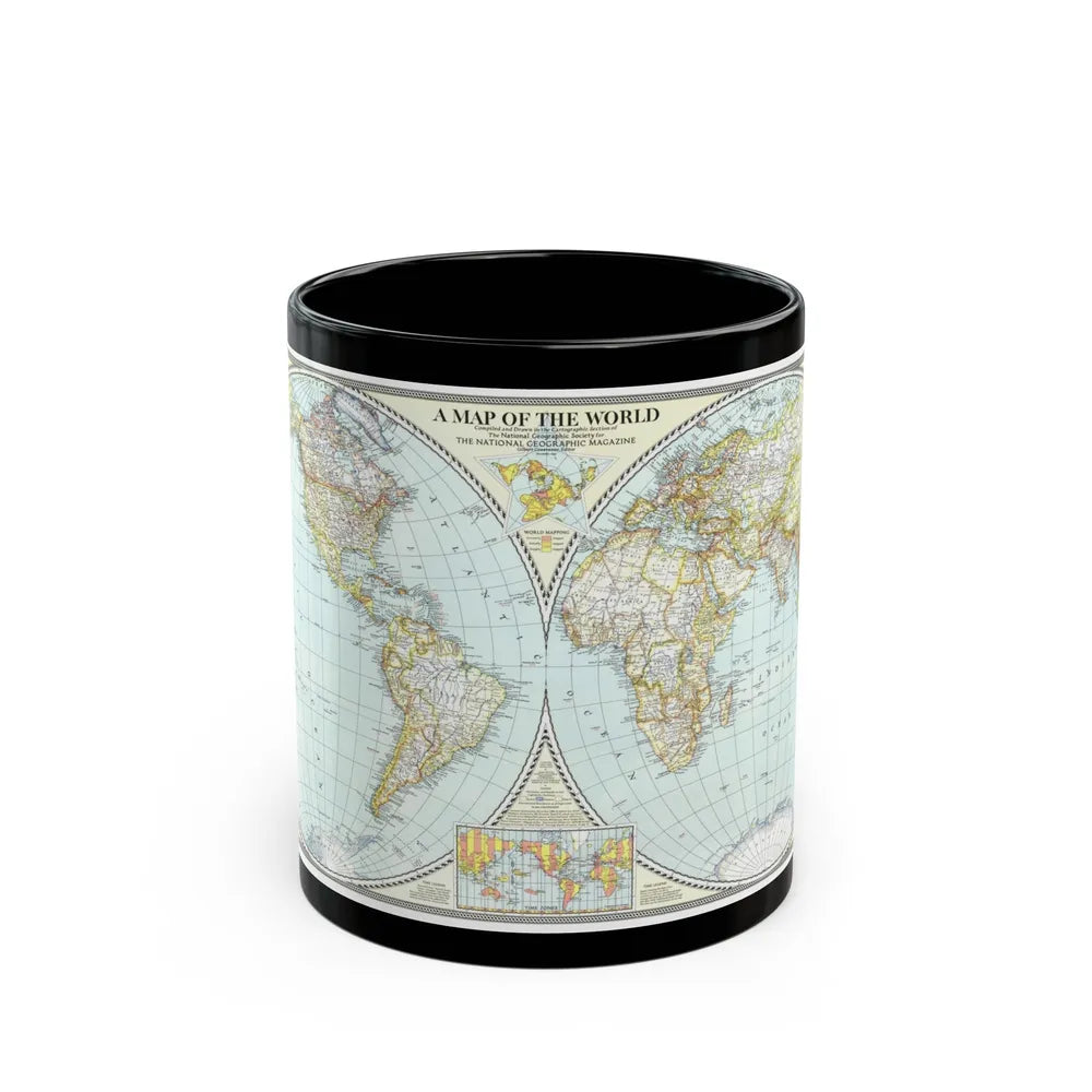 World Map (1941) (Map) Black Coffee Mug-11oz-Go Mug Yourself