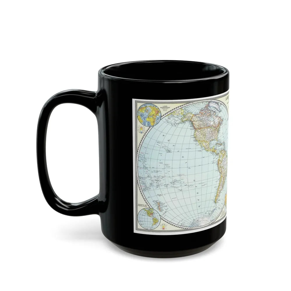 World Map (1941) (Map) Black Coffee Mug-Go Mug Yourself