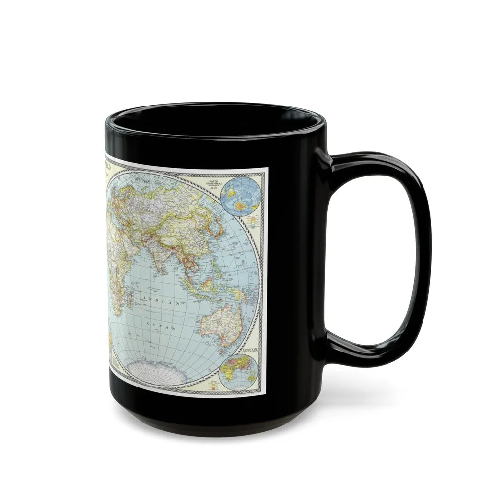 World Map (1941) (Map) Black Coffee Mug-Go Mug Yourself